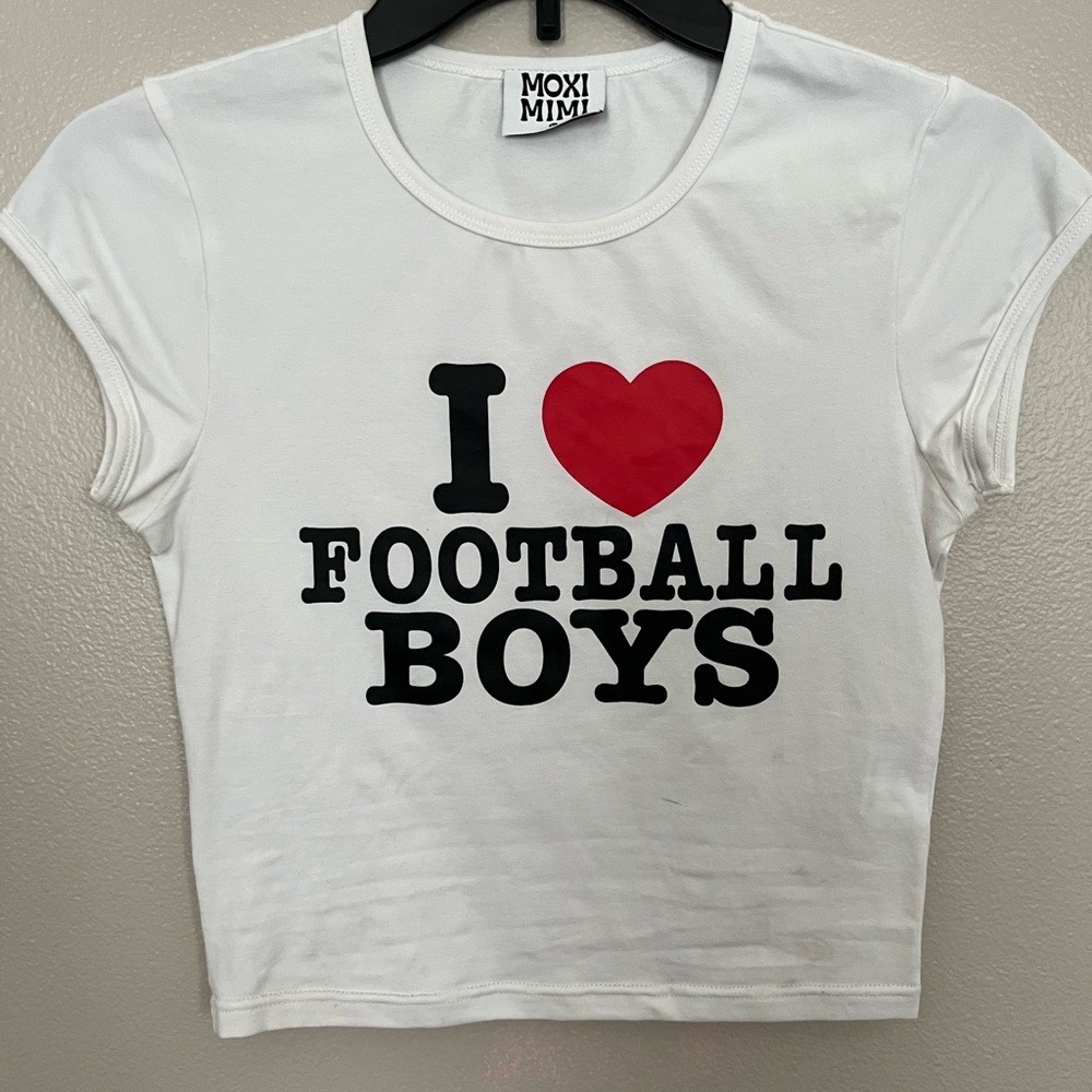“I ❤️ Football Boys” Baby Tee